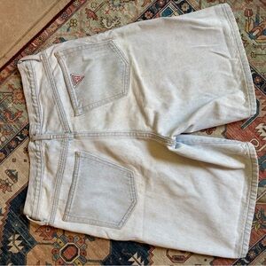 Vintage GUESS Light wash high waisted denim shorts